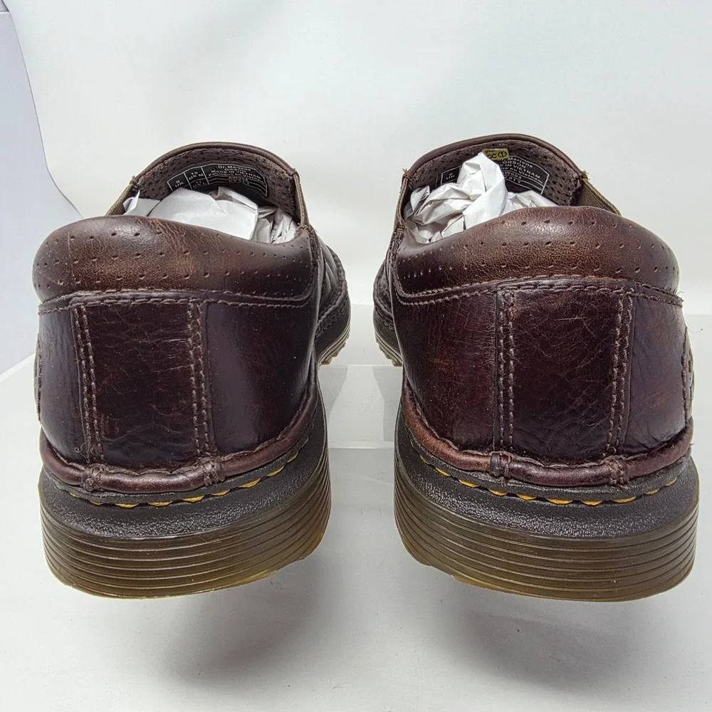 Dr. Martens Orson Mens Size 10 Slip On Loafers Brown Leather AirWair Shoes Good